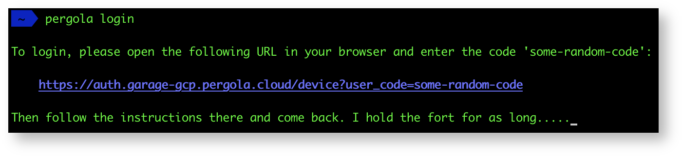 Logging in via SSO device flow